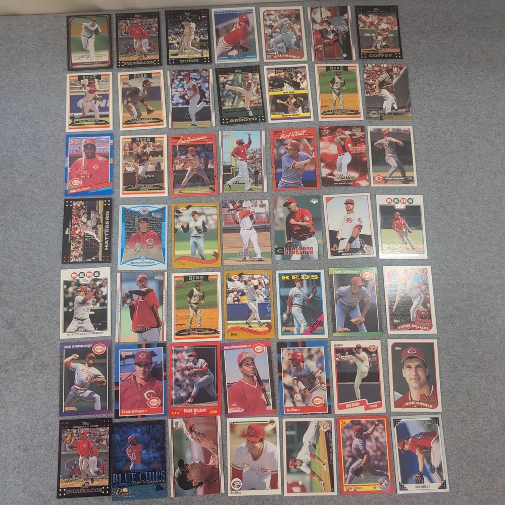 Lot of‎ 49 Cincinnati Reds Baseball Cards Various Sets, Years, Players - Set 7 - Picture 1 of 1